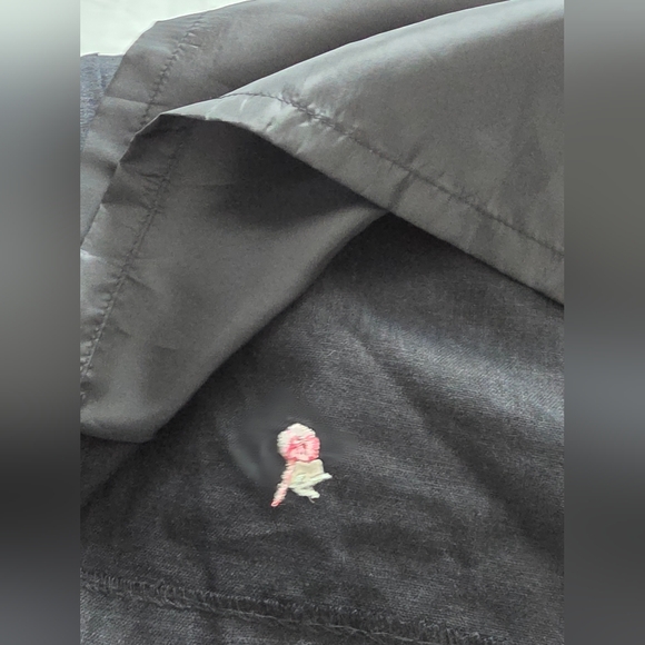 Black Linen Floral Embroidery Maxi Dress Size 12 - Picture 11 of 11